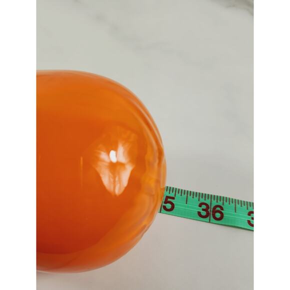 Art Glass Hand Blow Orange Squash Vegetable 5 1/2" Home Decor 90s Vintage - Picture 10 of 10